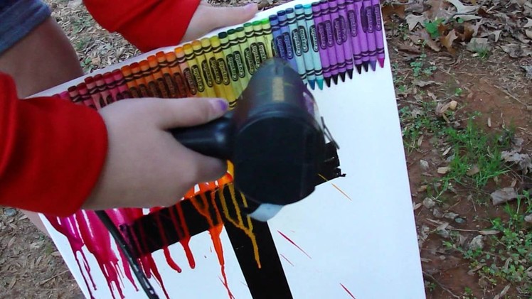 Crayola Melting Crayon Art Tutorial