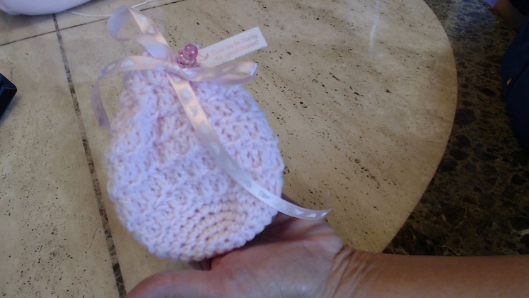 Crochet Baby Shower Favor Bag DIY Tutorial