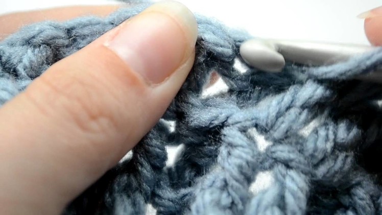 Crochet Lessons - How to work the waffle stitch - Part 4