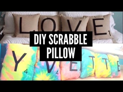 ♡ DIY No-Sew Scrabble Pillow ♡ Room Decor Idea ♡