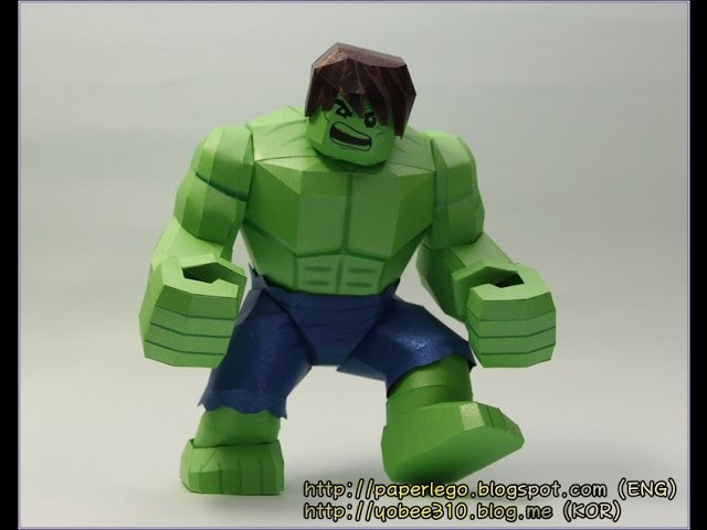 How to make Lego Hulk Papercraft - 7. Leg