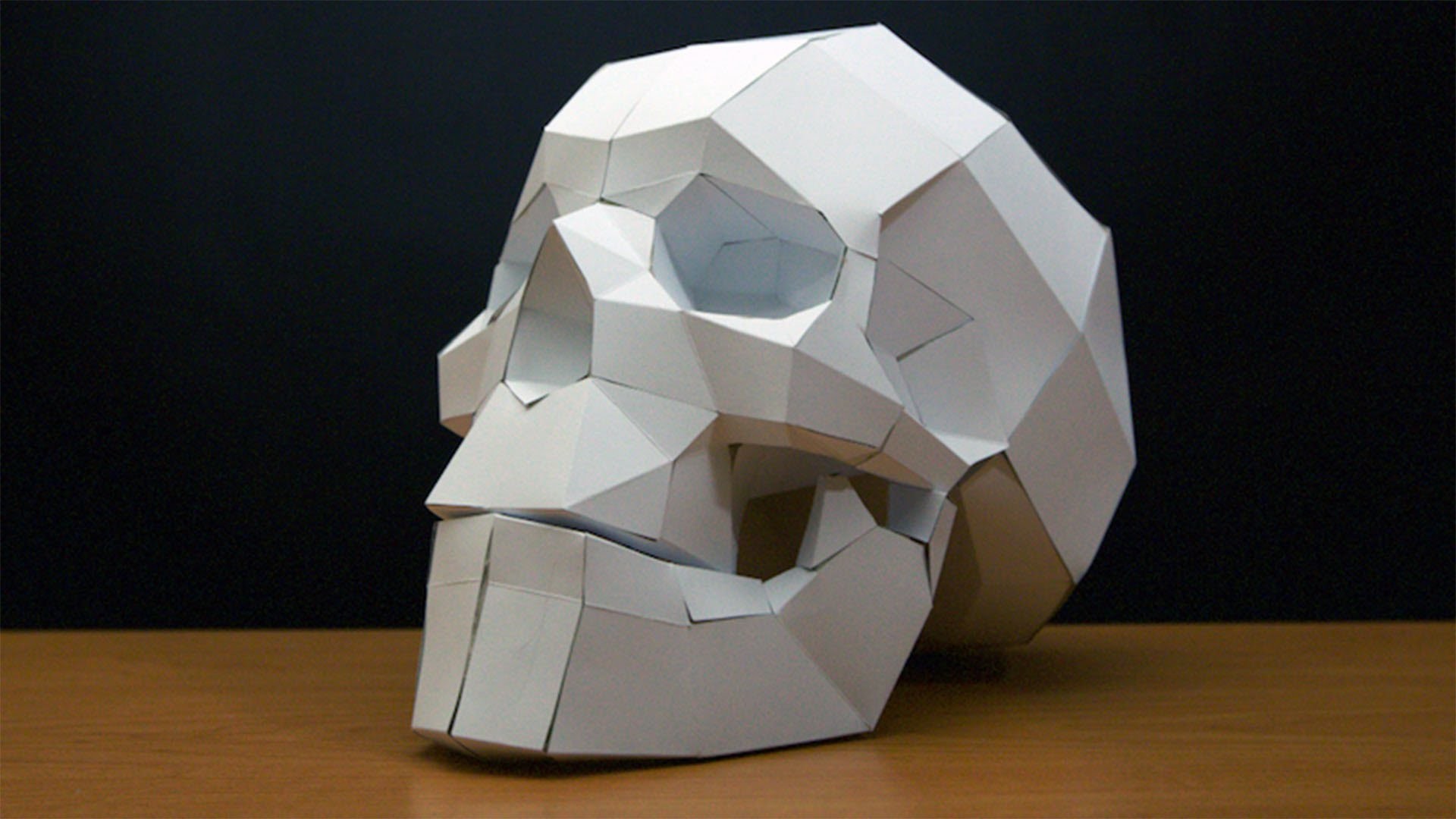 papercraft skull template