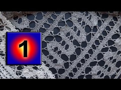 1 - How to crochet Bruges lace tutorial Как вязать брюггские кружева -- урок вязания 1