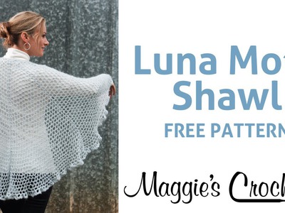 Alpaca Dance Luna Moth Shawl Free Crochet Pattern - Right Handed