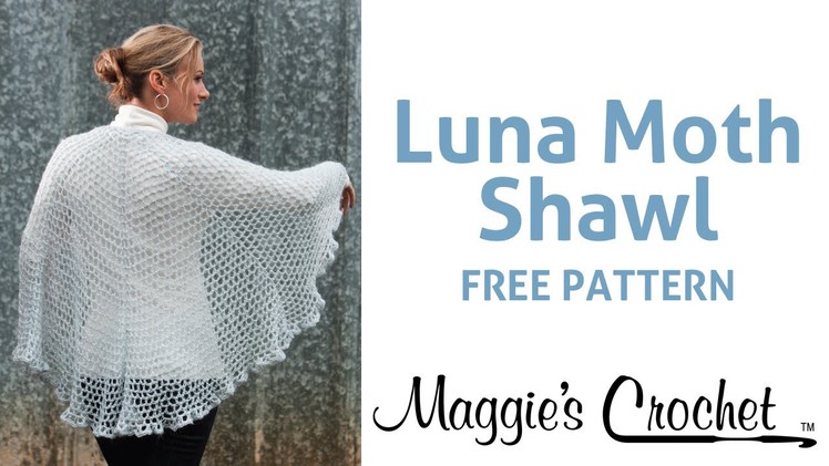 Alpaca Dance Luna Moth Shawl Free Crochet Pattern - Right Handed