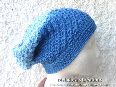 Angel Stitch Slouch Hat - Crochet Hat Tutorial
