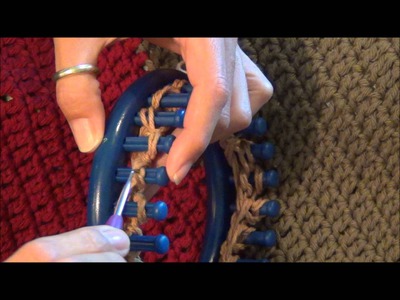 Basket Weave or Block Stitch Pattern on the Knifty Knitter Knitting Loom