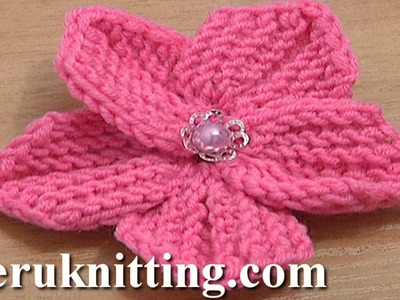 Beautiful Five Petal Flower to Knit Tutorial 10 Knitting Flowers