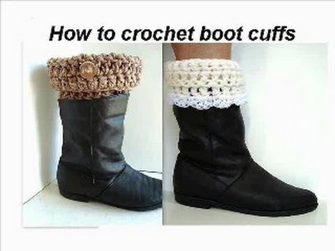 BOOT CUFFS TO CROCHET. crochet pattern, how to crochet easy boot cuffs