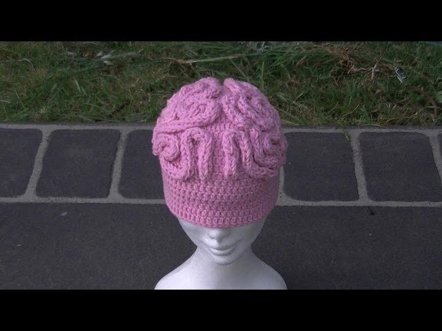 Brain Beanie. Hat Crochet Tutorial
