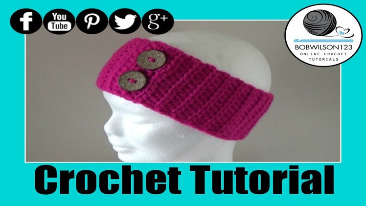 Button Headband Crochet Tutorial