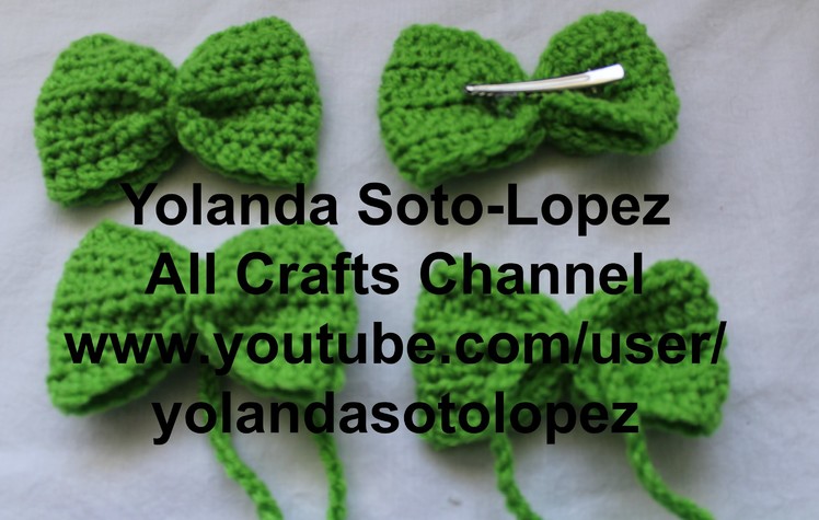 Celebrate St. Paddy's Day, #Crochet Hair Bow or Bow Tie