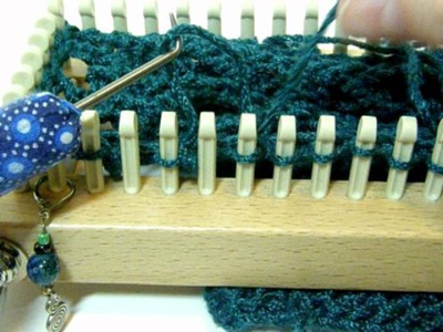 Chain Lace Stitch on a Knitting Loom!