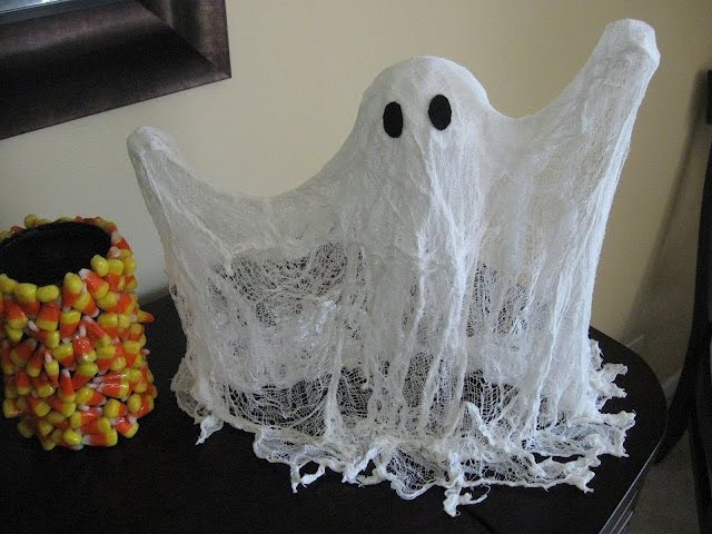 Cheese Cloth Ghost Craft Tutorial