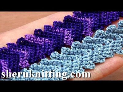 Classic Crochet Cord Lace Stripe Tutorial 1