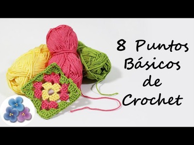 Como hacer 8 Puntos Basicos de Crochet Trapillo Curso de Crochet XXL Ganchillo Pintura Facil