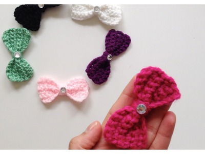 Como hacer fáciles moños a gancho\crochet bows