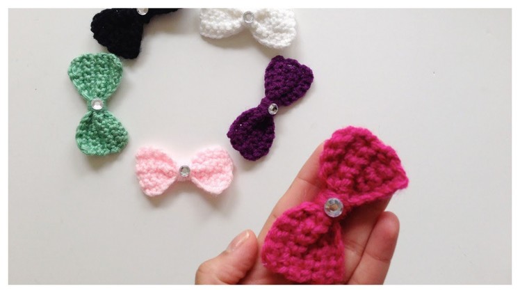 Como hacer fáciles moños a gancho\crochet bows