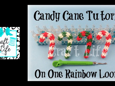 Craft Life Candy Cane Charm or Ornament Tutorial for Christmas on a Rainbow Loom