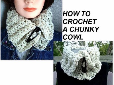 CROCHET A CHUNKY COWL, how to, free crochet pattern, accessories, scarf, women
