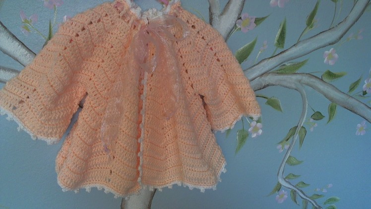 Crochet baby ripple sweater - video two