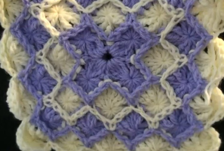 Crochet Bavarian Wheel Stitch Stitch Baby Blanket, Shawl, Scarf