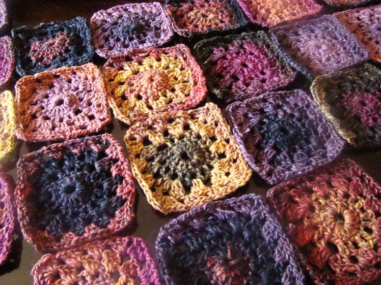 Crochet Bumble Berry Pie Granny Squares