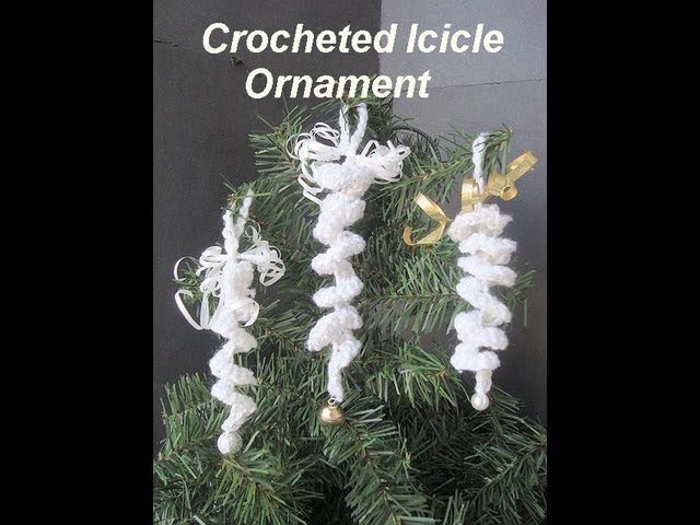 CROCHET CHRISTMAS ORNAMENT, LEARN HOW TO CROCHET AN ICICLE ORNAMENT