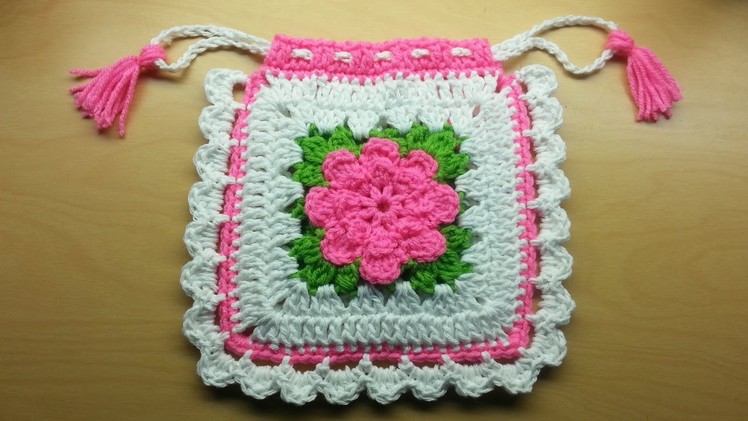 #Crochet granny square #handbag #purse #TUTORIAL #grannysquare #handmade