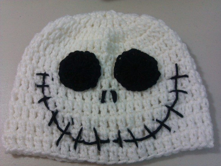 Crochet Halloween Jack Skellington hat