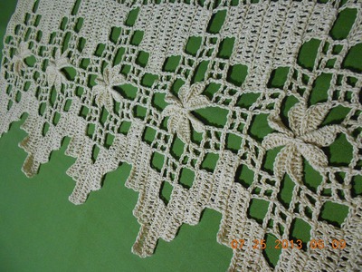 Crochet orilla de picos en flor 1 de 4