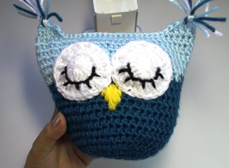 #Crochet owl pillow - subtitulos en Espanol