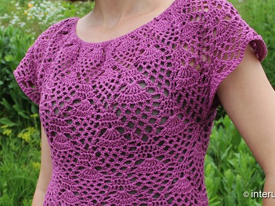 Crochet pineapple stitch blouse - Part 2 of 2