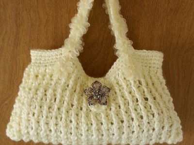 #Crochet Pretty Handbag Purse #TUTORIAL How to Crochet a Purse
