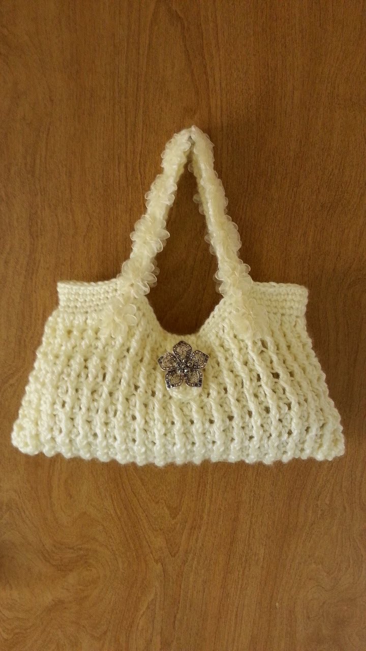 #Crochet Pretty Handbag Purse #TUTORIAL How to Crochet a Purse
