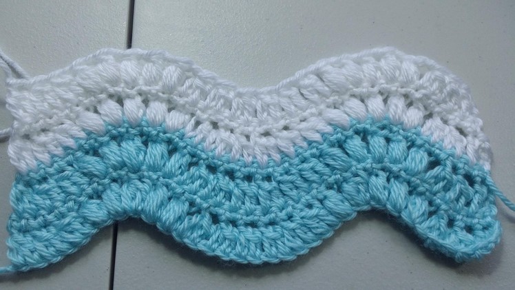#Crochet puff stitch ripple pattern