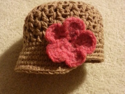 Crochet Super Cute Baby Newsboy Hat  #TUTORIAL Crochet hat