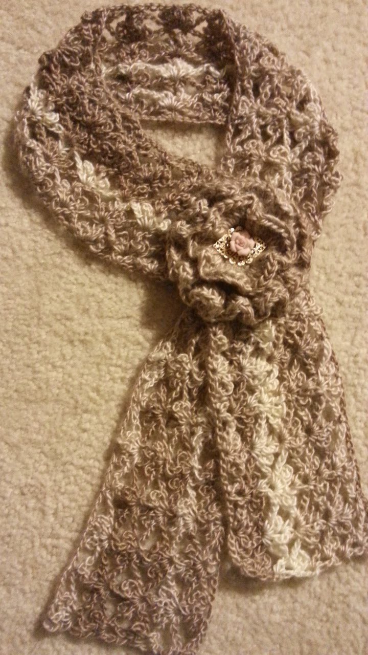 #Crochet Trefoil Lace Stitch Scarf #TUTORIAL how to crochet a scarf DIY SCARF