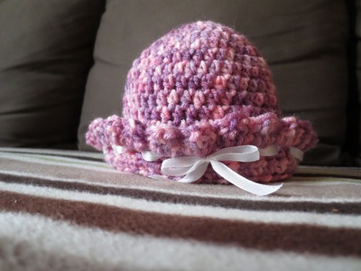 Crochet Tuto - Crochet Bonnet de bébé  كروشيه - قبعة لمولود جديد