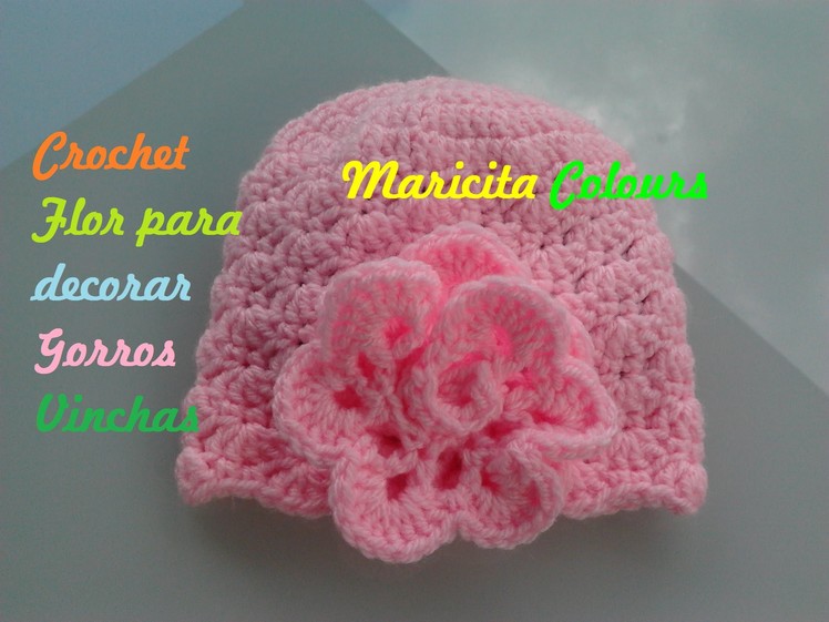 Crochet Tutorial Flor "Rosita" Vintage para decorar gorros, diademas, bolsos etc