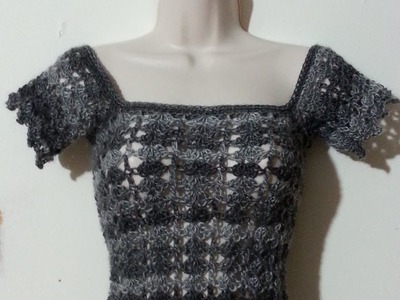 #Crochet Womens' Ladies Shirt top Blouse #TUTORIAL Crochet adult shirt