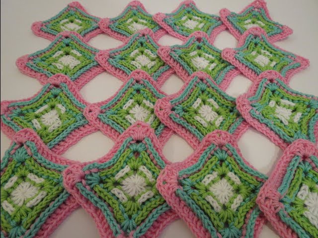 كروشيه مربع 1 Crochet Granny Square
