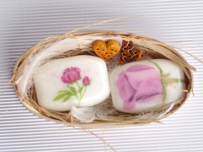Decoupage tutorial - flower soap