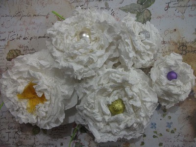 DIY: Flores de papel toalha. paper flowers craft, vintage paper roses