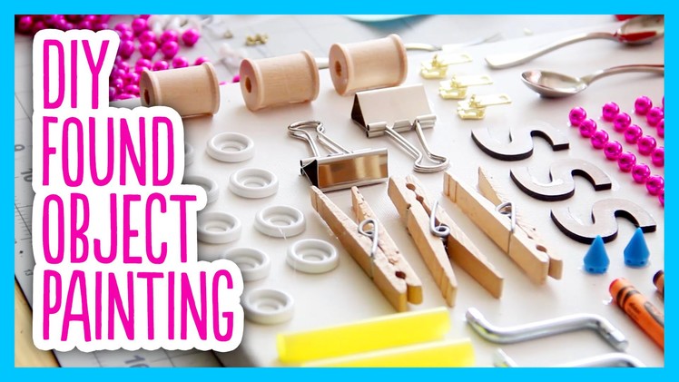 DIY Found Object Painting - Rejected Craft Supply Craft Challenge with SeaLemon