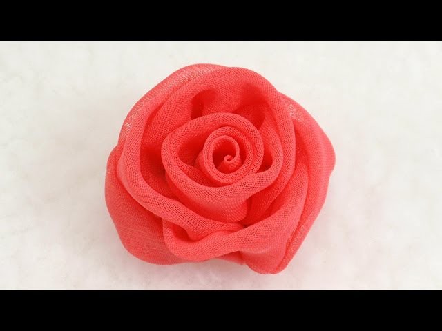 DIY How to make Chiffon Rose, Tutorial, DIY, Chiffon Rose Bud
