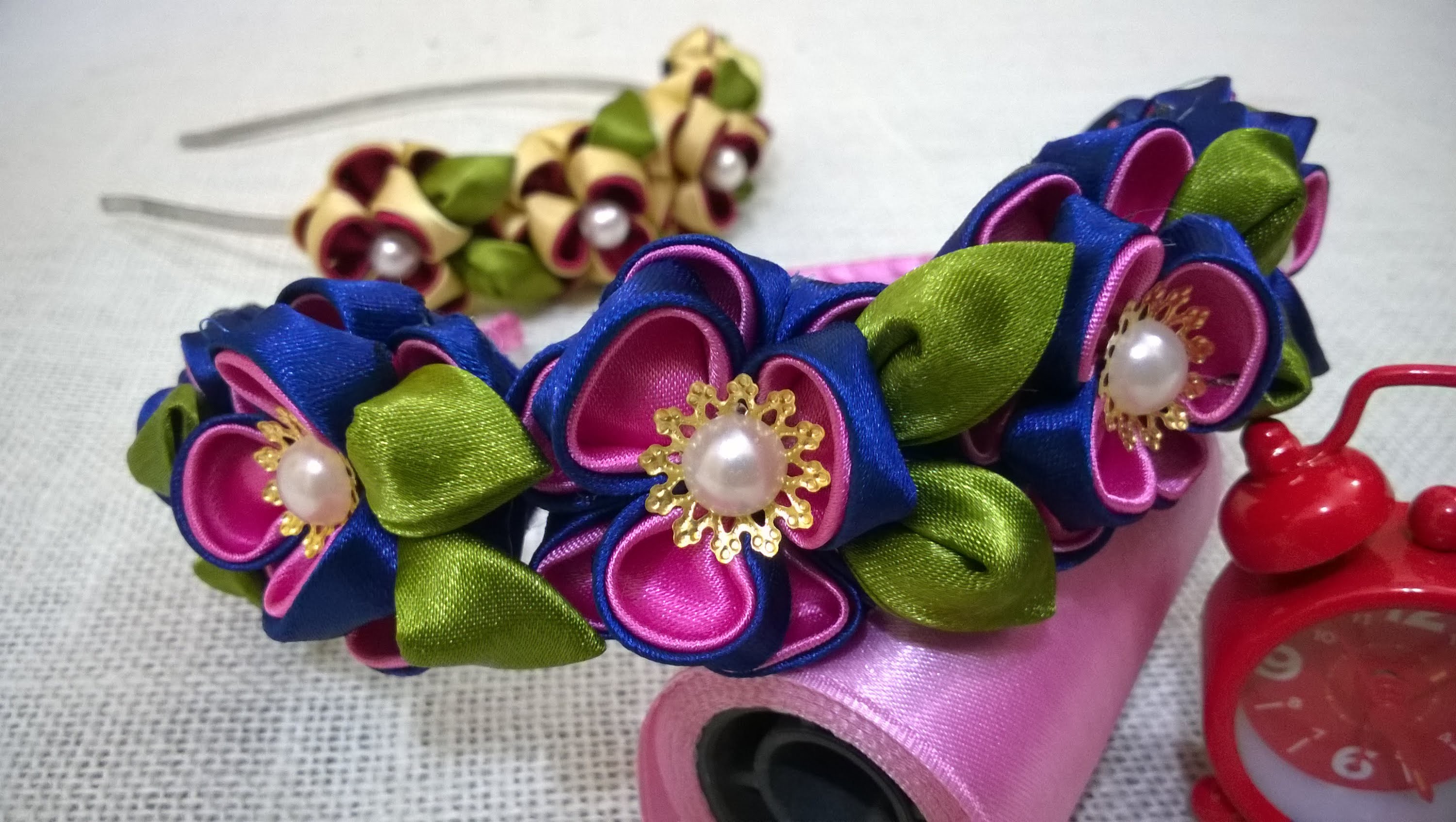 D.I.Y. Kanzashi Flower Headband Tutorial