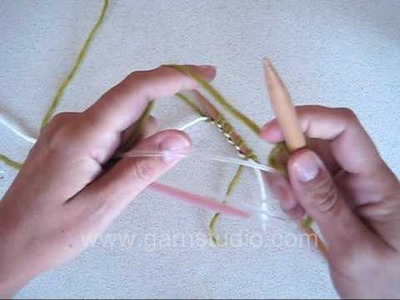 DROPS Knitting Tutorial: How to make a provisional cast on with waste yarn or circular needle