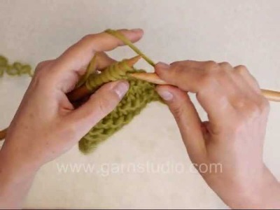 DROPS Knitting Tutorial: How to beginner knitter, cast on, knit, bind off