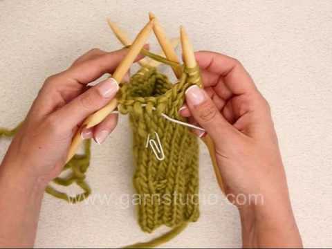 DROPS Knitting Tutorial: How to knit a  thumb on a mitten